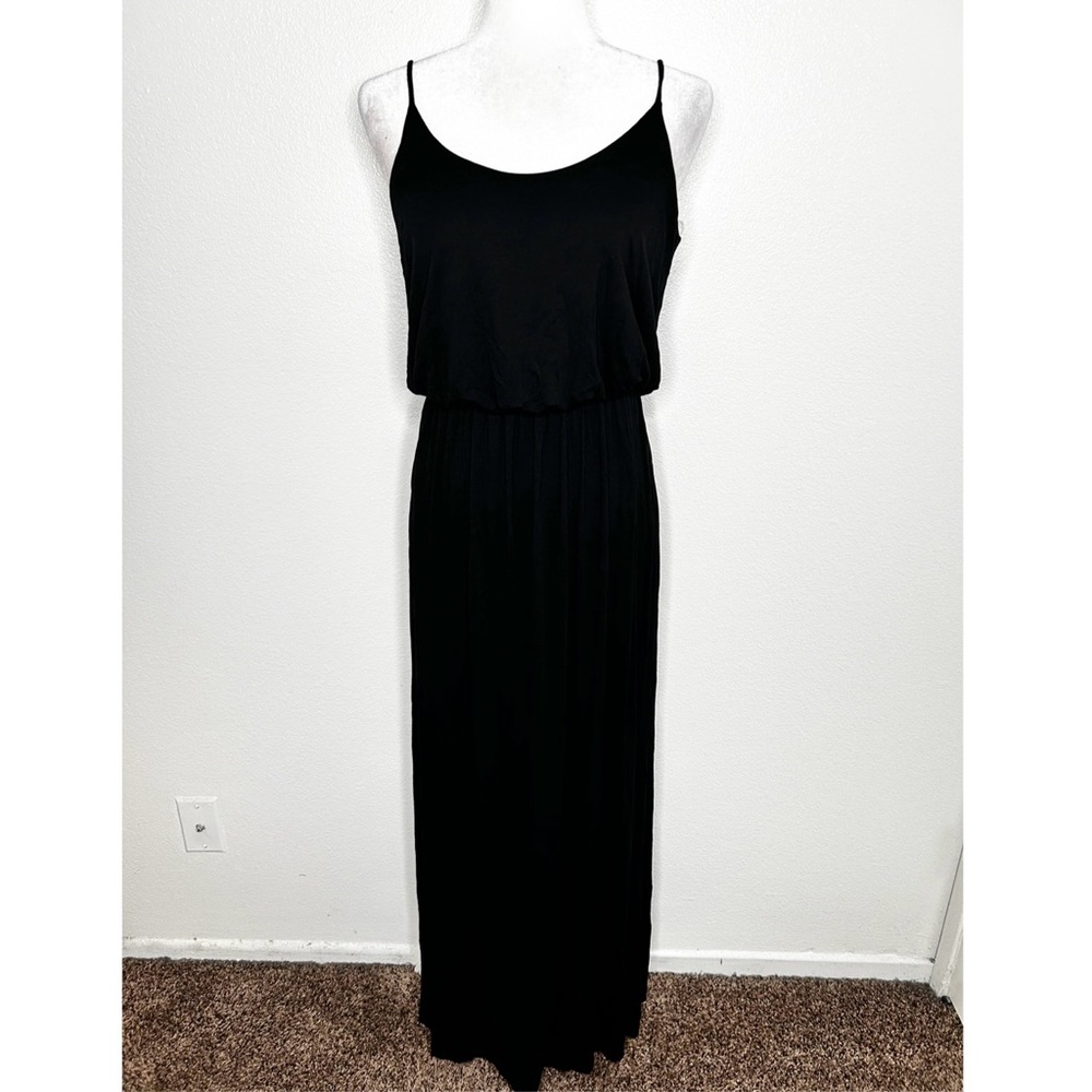 LUSH Juniors Black Spaghetti Strap Knit Maxi Dress Size M